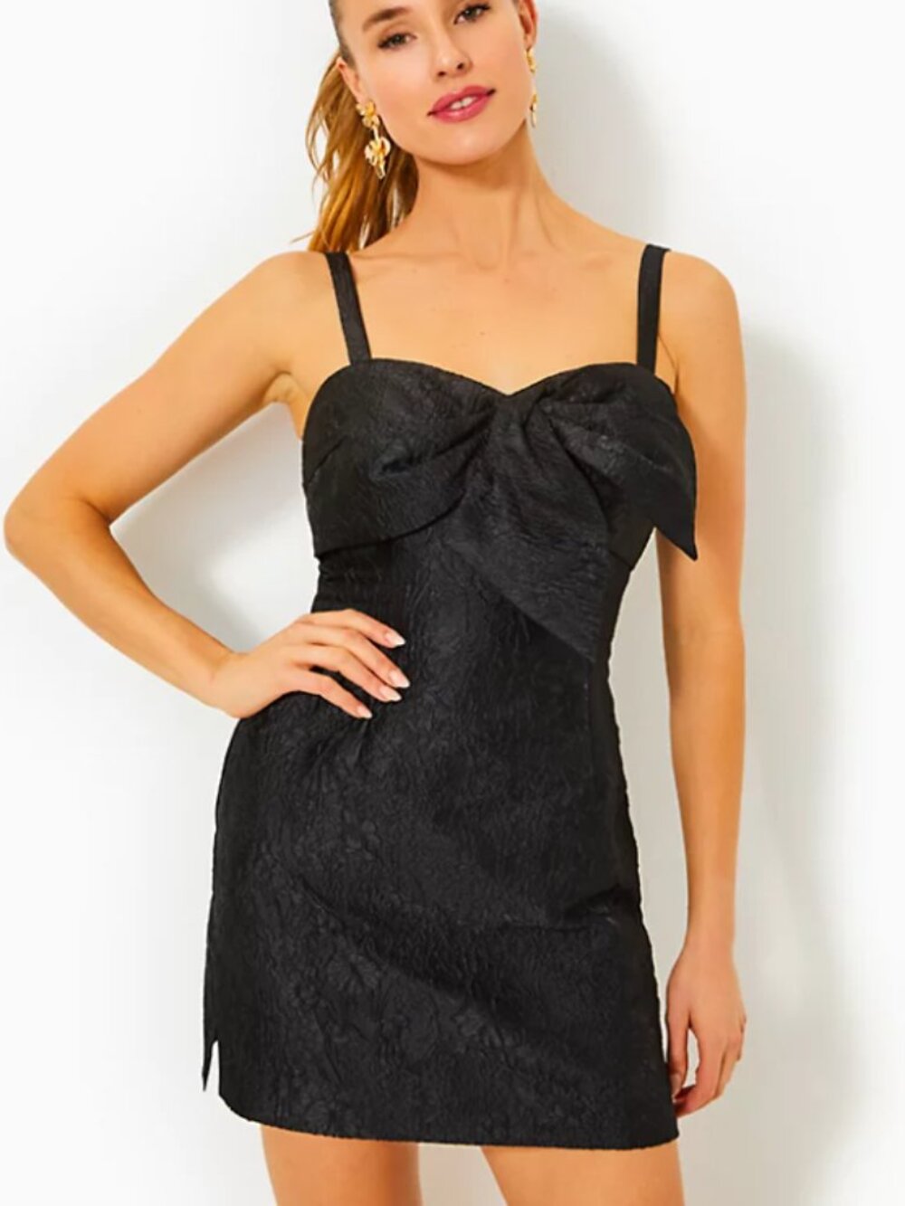 Lilly Pulitzer Black Kavia Skirted Romper - Size 10